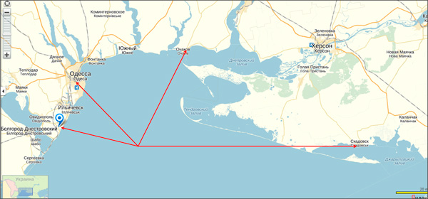 Змеиный остров в черном море карта украина